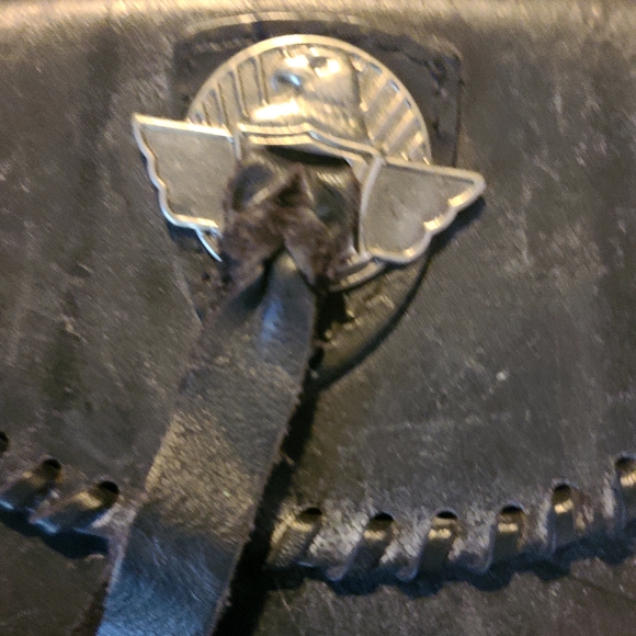 HOST PICK 🎉🎊Handmade genuine leather motorcycle themed cross body small bag - Picture 5 of 6